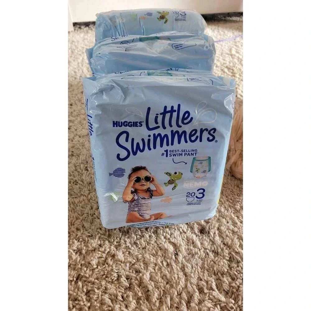 Huggies Little Swimmers Size 3 Disposable Swim Diaper 60 Count Finding Nemo Pool